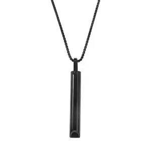 Portable Smoking Stopper Smoking Long Tube Stainless Steel Pendant For Men Pendant Necklace For Men Instagram Style