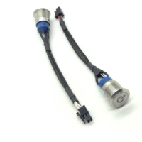 Câble de raccordement pour interrupteur à bouton-poussoir métallique étanche MX3.0, faisceau de câbles d'alimentation métallique