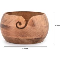 Grand support à fil en bois avec trous pour le tricot, avec boîte de marque et motif tourbillonnant, pour la fidélisation des clients