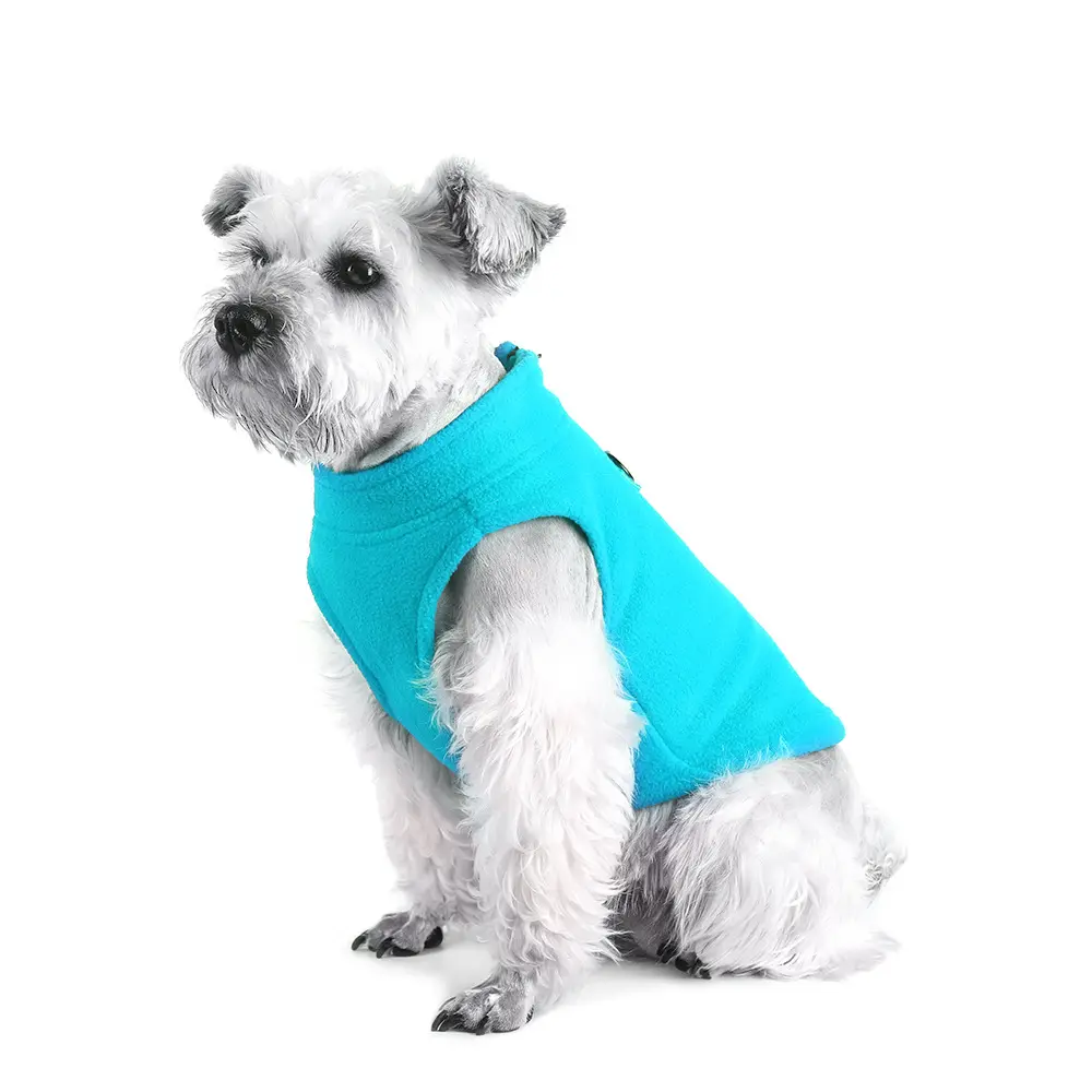 Hot Selling Dog Outerwear Polar Fleece Zip Neckline Winter Vest for Pet Dogs