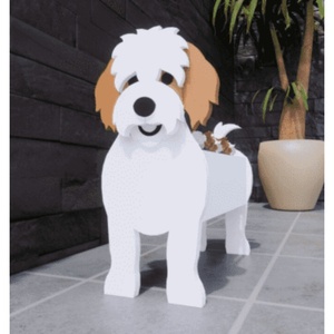 Macetas de Madera Grandes Personalizadas para Jardín Exterior, Macetero de <span class=keywords><strong>PVC</strong></span> con Forma de Perro, Soporte para Macetas, Decoración de Madera con Forma de Animal - Product Image 6