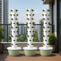 Kit de tour de jardinage verticale à 9 niveaux, système hydroponique, jardinière automatique sans terre pour la culture de légumes en intérieur