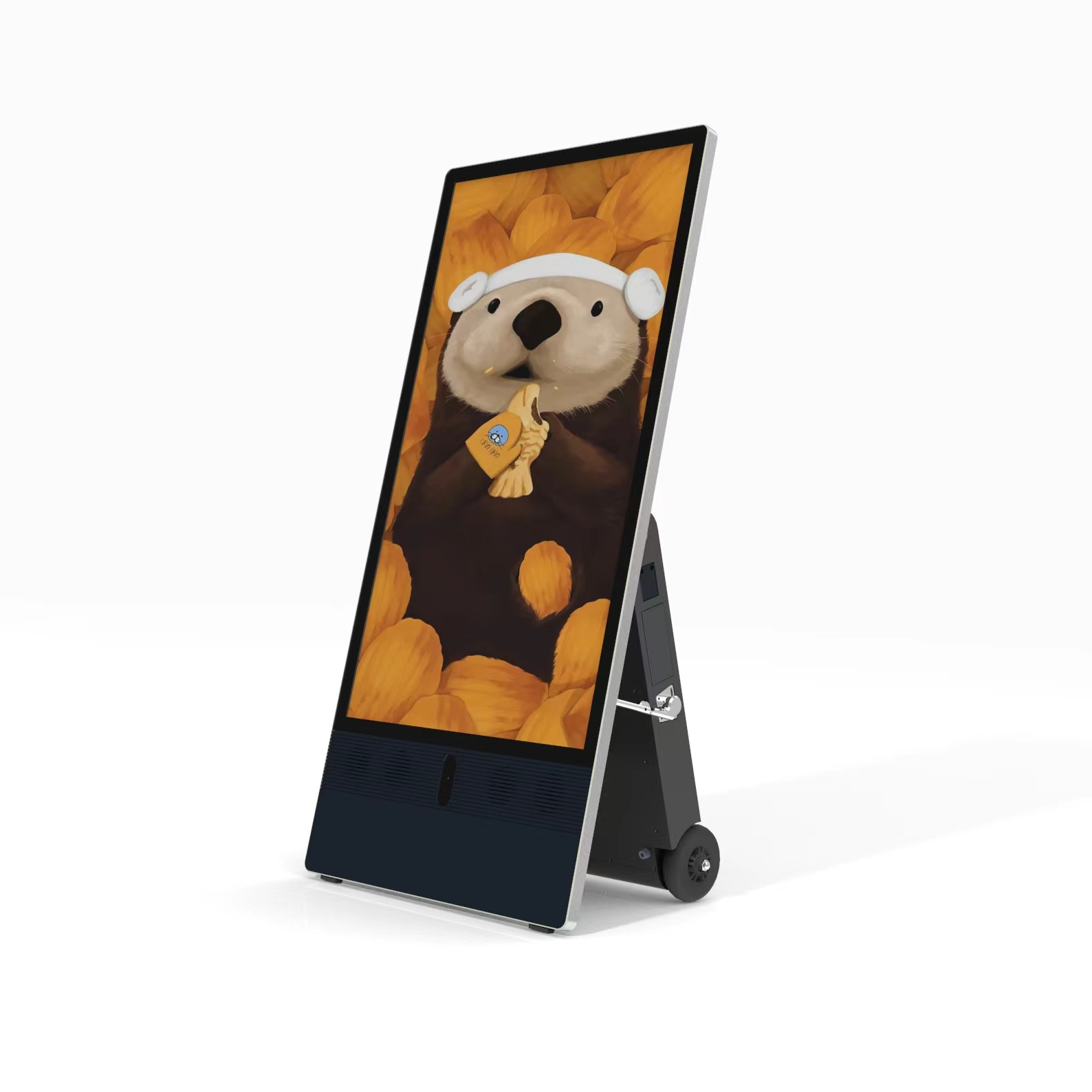 Вертикальный мобильный источник питания LCD Digital Signage открытый ЖК-дисплей Портативный цифровой плакат экран дисплей