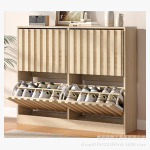 Chinese Style Solid Wood <b>Shoe</b> <b>Rack</b> With Ventilation Grille For Home Entrance Space Saving Design - Product Image 4