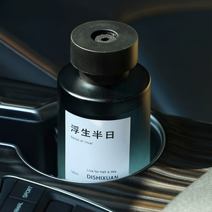 Bouteille de parfum de voiture en verre transparent de luxe pour aromathérapie, 120 ml, à évaporation naturelle pour console centrale, vente en gros - Product Image 4