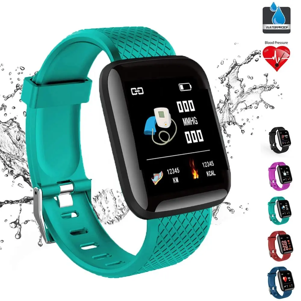 Venta caliente reloj inteligente monitoreo de la presión arterial fitness 116 Plus pulsera inteligente, equipado con reloj inteligente BT 4,0