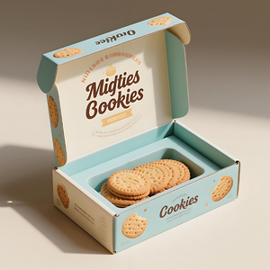 Boîtes d'emballage en carton ondulé personnalisées avec logo imprimé pour biscuits et gâteaux, conception de boîtes d'expédition alimentaires en carton - Product Image 2