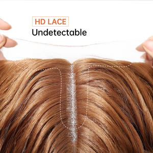 Peluca <span class=keywords><strong>de</strong></span> encaje frontal <span class=keywords><strong>con</strong></span> foto real HD, suave, resistente al calor, fibra futura, corto, ondulado, amarillo, naranja, forma <span class=keywords><strong>de</strong></span> T, <span class=keywords><strong>diadema</strong></span> <span class=keywords><strong>de</strong></span> encaje, estilo gorro cerrado - Product Image 5