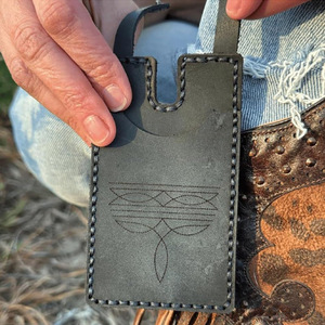 Cartera Vintage para Botas Vaqueras con Correa de Broche, Bolsa Retro Medieval de Cuero Genuino con Cierre de Mosquetón, Accesorios para Botas de Vaquero - Product Image 6