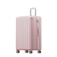 Valise à roulettes en aluminium pour le commerce extérieur, roues silencieuses, 28 pouces, grande capacité, serrure TSA, extensible, unisexe, bagage à main