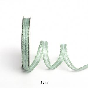 Cinta de Organza de Poliéster con Borde Festoneado a Rayas de 1 cm y 25 Yardas, Delicada y Elegante, para Envolver Regalos de Boda y Ramos de Novia - Product Image 5