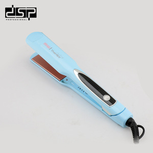 Lisseur à cheveux Dsp 38 mm avec écran numérique et contrôle de la température, bleu, style professionnel de salon - Product Image 2