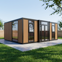 Maison conteneur pliable TOPPRE en acier galvanisé moderne, villa préfabriquée extensible à 2 chambres avec installation rapide