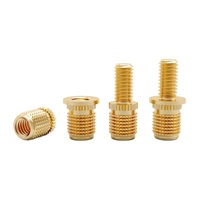 Écrou d'insertion droite moleté nickelé TH THC GTHC pour thermoplastiques, applications médicales et minières