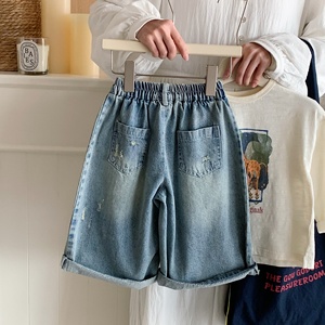 Jeans en denim pour enfants, nouvelle collection printemps 2026, pantalons pour petits enfants, garçons et filles, mode décontractée, coupe large, style coréen - Product Image 6