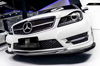 Nouvelle lèvre de pare-chocs avant en fibre de carbone style V NeoAuto Tech W204 Classe C, à visser, avec vis incluses, pour 2007-2013