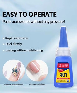 Adhesivo Acrílico AODEGU <span class=keywords><strong>Super</strong></span> Adhesive 401, Adhesivo para Uñas de Secado Rápido en 10 Segundos, 20g, Pegamento para Calzado y Carpintería, Directo de Fábrica - Product Image 3