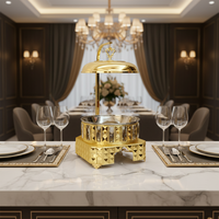 Chauffe-Plats Isotherme Suspendu de Luxe pour Buffet de Restaurant, Mariages et Traiteurs, avec Lumières