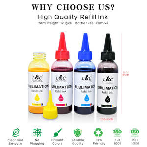 <span class=keywords><strong>Encre</strong></span> de sublimation 100ml 4 couleurs pour <span class=keywords><strong>Epson</strong></span> Workforce <span class=keywords><strong>WF</strong></span> <span class=keywords><strong>2630</strong></span> 3620 3720 4630 - Product Image 2