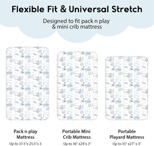 High Quality Customized Printing Bassinet <strong>Sheet</strong>, Long-Lasting Bassinet Mattress Cover, Soft <strong>Travel</strong> <strong>Cot</strong> Mattress <strong>Sheet</strong> - Product Image 2