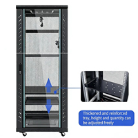 Kabinet Server Lantai 2,2m Tinggi 2240*600*800mm 19 Inci, Material Plat Baja Canai Dingin SPCC, Kabinet Jaringan Pusat Data.