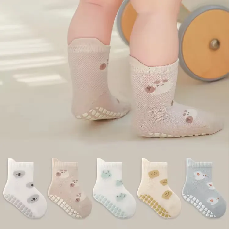 Individuelle Baby-Kindersocken Frühjahr Baumwolle Kniepads Sicherheit Raupen Neugeborenes Knie Schutz Anti-Rutsch-Socken Baby