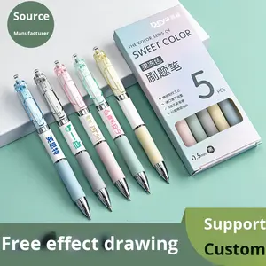 Schreibwaren Moran Kundenspezifischer Gelstift 0,5mm Einziehbarer Kunststoff-Gelstift PC033 für Büro & Schule Logoaufdruck Möglich - Product Image 5