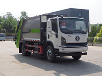 Compacteur de déchets à chargement arrière EV de 9 m3 |   Camion de collecte des déchets municipaux entièrement électrique SHACMAN