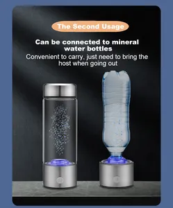 Garrafa de água de hidrogênio portátil e recarregável com nova tecnologia, novo design