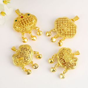 Pendentif Ruyi traditionnel plaqué or, symbole de paix et de longévité, breloque porte-bonheur, bijou unisexe, accessoire de collier DIY, vente en gros - Product Image 3