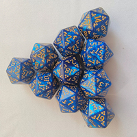 Ensemble de dés polyédriques D20 en acrylique premium de 20 mm - Dés de jeu de rôle de table D&D multi-faces avec un design de dragon époustouflant