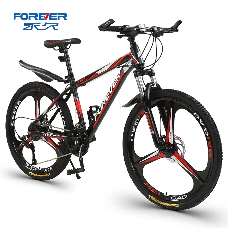 Forever nuovo tipo 24/26 pollici 21 velocità bicicletta telaio in acciaio ad alto tenore di carbonio smorzamento fuoristrada Mountain Bike