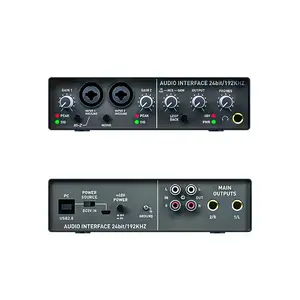 BAISKILL-Q24 0 Latency Professional Audio Sound Cards Mixers Live Sound Card For Recording Studio