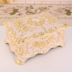 High Quality <b>Vintage</b> Luxury European Style Enamel Jewelry <b>Box</b> Zinc Alloy Rectangle Metal Shell with Luxury Packaging - Product Image 4
