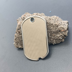 สร้อยคอขอบโค้งมนสแตนเลส304เปล่าป้าย ID ป้ายหยักสำหรับสุนัข - Product Image 3