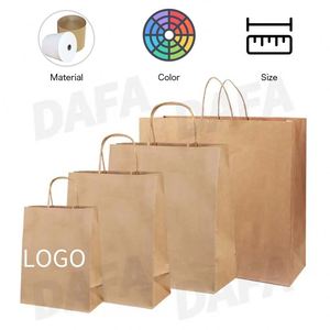 Sacs en papier kraft recyclables en gros, personnalisés, pour l'industrie alimentaire, avec poignée facile à manipuler - Product Image 4