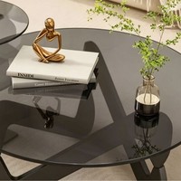 Table basse en verre trempé sur mesure avec cadre en bois, design moderne et minimaliste pour salons et usage domestique