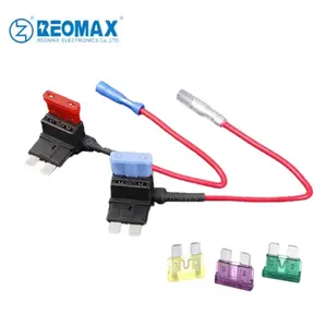 Car Add a Circuit Fuse Tap Inline Auto Fuse Adapter Holder for Standard ATO ATC Blade Fuses with UL RoHS Wire 16AWG