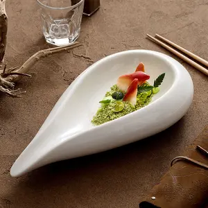 Sushi Plate Ceramic Flat Tray Japanese Dish Style Sushi Bar Cold