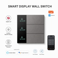 Interrupteur mural personnalisé Larkkey avec rétroéclairage RVB, ZigBee 3.0, Tuya, affichage LED avec lettres DIY, interrupteur intelligent au design luxueux