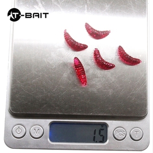 100 pièces/sac Appât de pêche souple lumineux de haute qualité en gros, type ver de farine/larve, biomimétique, <span class=keywords><strong>2</strong></span>,4 cm 0,4 g - Product Image 5