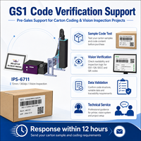 Système de vision pour le codage des cartons GS1-128 pour l'inspection des codes QR des boîtes en carton ondulé SSCC IPS-6711