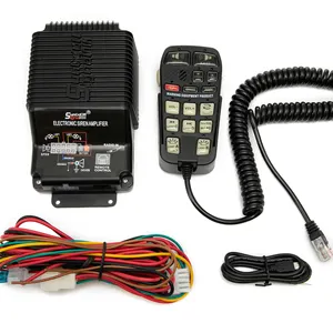 Ambulancia Advertencia Sirena cuadrada Cuerno Amplificador 200W Emergencia Universal Vehículo Seguridad sirena de control remoto