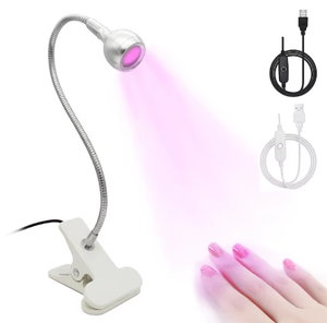 Lampe à ongles portable col de cygne, mini LED UV USB, pour séchage de vernis gel, manucure, salon, flexible, outil de durcissement pour nail art - Product Image 5