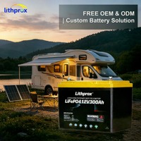 Batterie LiFePO4 12V 300AH Grade A en vrac, usine OEM, 6000+ cycles profonds, pour VR, avec BMS intelligent CAN Bus, connecteur Anderson, CE RoHS IP67, OEM ODM