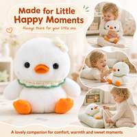 Canard en peluche à bec orange, jouet en peluche blanc doux, cadeau