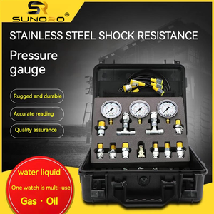 SUNORO Excavator 3 pengukur tekanan DMASS 3 meja + 9 konektor + 3 kabel alat pengukur hidrolik - Product Image 6