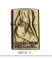 Nouveau Briquet à Kerosène à Roue à Silex Personnalisé Couleur Bronze Rechargeable en Métal pour Cigarettes
