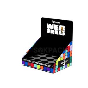 कस्टम विश्व फुटबॉल कप आंसू-दूर पीडीक डिस्प्ले ट्रे खुदरा खेल बोतल काउंटरटॉप शेल्फ तैयार कार्डबोर्ड पैकेजिंग प्रदर्शन बॉक्स - Product Image 4