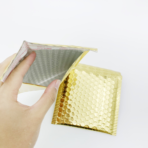 Túi Poly Nhựa Bán Buôn Nhỏ Bằng Kim Loại Túi Bưu Phẩm Bong Bóng Màu Vàng 5 "X6" - Product Image 3